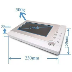 KIT VIDEO CITOFONO VIDEOCITOFONO MONITOR 7" REGISTRA TELECAMERA IR GIORNO NOTTE