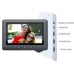 KIT VIDEOCITOFONO MONOFAMILIARE MONITOR 7'' TELECAMERA APRIPORTA RLC07