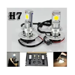 KIT XENON H7 LAMPADE A LED CREE FULL LED 50W 6000K DIGITALE BALLAST XENON BIANCA