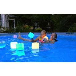 LAMPADA 10 LED SOLARE GONFIABILE DA GIARDINO IMPERMEABILE PISCINA GALLEGGIANTE