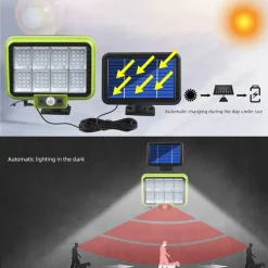 LAMPADA A ENERGIA SOLARE SENSORE MOVIMENTO 3 MODALITÀ IMPERMEABILE SCALE GIARDINO
