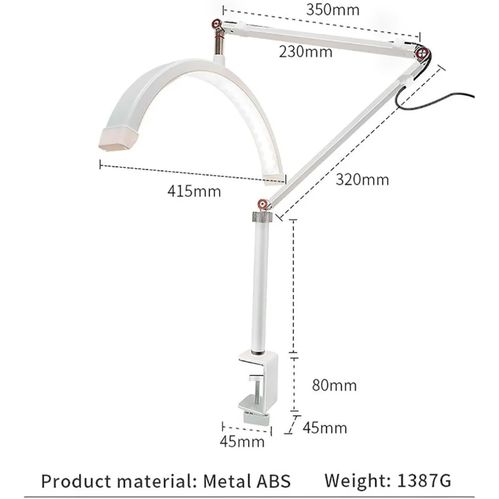 LAMPADA A LED PER EXTENSION CIGLIA DA 16" CON SUPPORTO TELEFONO UNGHIE TATUAGGI