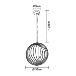 LAMPADA A SOSPENSIONE 3D GEOMETRICO CERCHIO E27 LAMPADA REGOLABILE PENDENTE LP-85B
