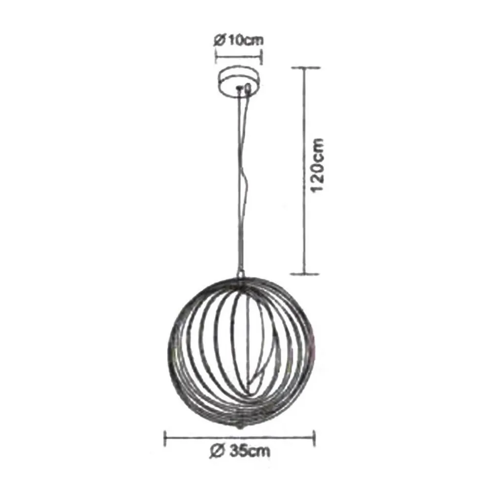 LAMPADA A SOSPENSIONE 3D GEOMETRICO CERCHIO E27 LAMPADA REGOLABILE PENDENTE LP-85B