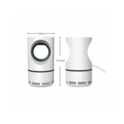 LAMPADA ANTI ZANZARE INSETTI MOSCHE ZANZARIERA ELETTRICA USB LED ASPIRATORE FAN