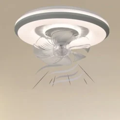 LAMPADA CON VENTOLA VENTILATORE PLAFONIERA DA SOFFITTO LED LUCE 3200K-6500K 33252