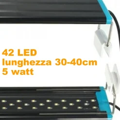 LAMPADA D73 LUCE PLAFONIERA ALLUNGABILE ESTENDIBILE LED PER ACQUARI BORDO VASCA
