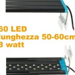 LAMPADA D113 LUCE PLAFONIERA ALLUNGABILE LED PER ACQUARIO BORDO VASCA 8W