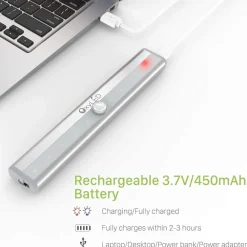 LAMPADA DA PARETE A INDUZIONE 10LED CON SENSORE DI MOVIMENTO PER ARMADI Q-LED100