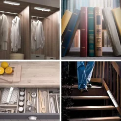 LAMPADA DA PARETE A INDUZIONE 10LED CON SENSORE DI MOVIMENTO PER ARMADI Q-LED100