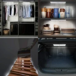 LAMPADA DA PARETE A INDUZIONE 10LED CON SENSORE DI MOVIMENTO PER ARMADI Q-LED100