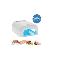 LAMPADA FORNETTO UV 36W 4 BULBI PER COLATA RICOSTRUZIONE UNGHIE NAIL ART TIMER