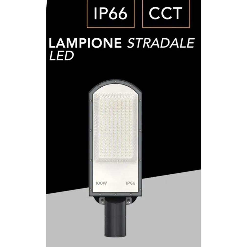 LAMPADA LAMPIONE STRADALE LED 100 WATT IP66 CCT SWITCH CAMBIA COLORE LUCE SL316-100W-3C