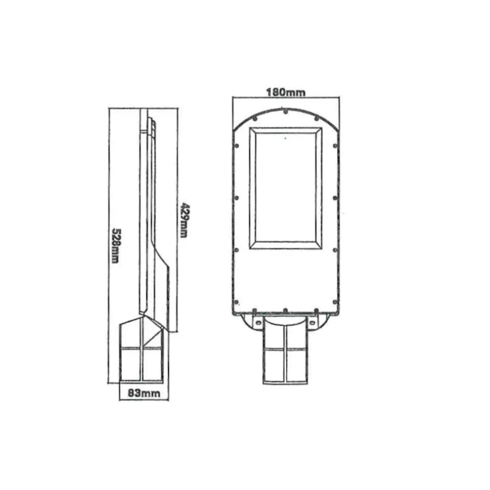 LAMPADA LAMPIONE STRADALE LED 100 WATT IP66 CCT SWITCH CAMBIA COLORE LUCE SL316-100W-3C