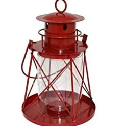 LAMPADA LANTERNA LUME PORTA CANDELA TEALIGHT IN LAMIERA VARI COLORI VINTAGE 19CM
