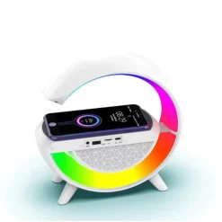 LAMPADA LED CARICABATTERIA WIRELESS CASSA SPEAKER BLUETOOTH MUSICA ALTOPARLANTE
