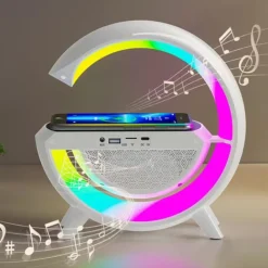 LAMPADA LED CARICABATTERIA WIRELESS CASSA SPEAKER BLUETOOTH MUSICA ALTOPARLANTE