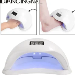 LAMPADA LED UV PER UNGHIE NAIL ART ASCIUGA GEL SMALTO 2 IN 1 48W MANICURE