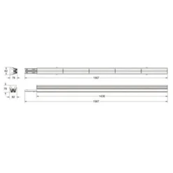 LAMPADA LINEARE A SOSPENSIONE APPARECCHIO LED TRIFASE 48W CCT 4000K-6500K IP20 QJ68150-3C