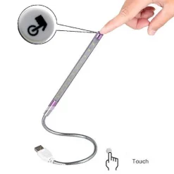 LAMPADA LUCE A 10 LED USB TOUCH A SFIORAMENTO PER NOTEBOOK PORTATILI PC LED-830