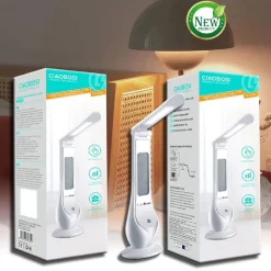 LAMPADA LUCE LED TOUCH TAVOLO SCRIVANIA CALENDARIO OROLOGIO UFFICIO CASA TX-9755