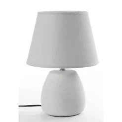 LAMPADA LUMETTO ABAT-JOUR 23X32CM DA TAVOLO BASE IN CERAMICA 3 COLORI ASS 763564