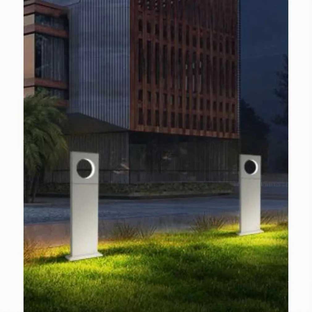 LAMPADA PALO DA GIARDINO LED CERCHIO 50CM 12W BIANCO LUCE 4000K 6500K 3000K ES60