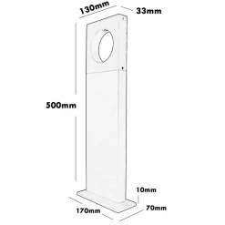 LAMPADA PALO DA GIARDINO LED CERCHIO 50CM 12W BIANCO LUCE 4000K 6500K 3000K ES60