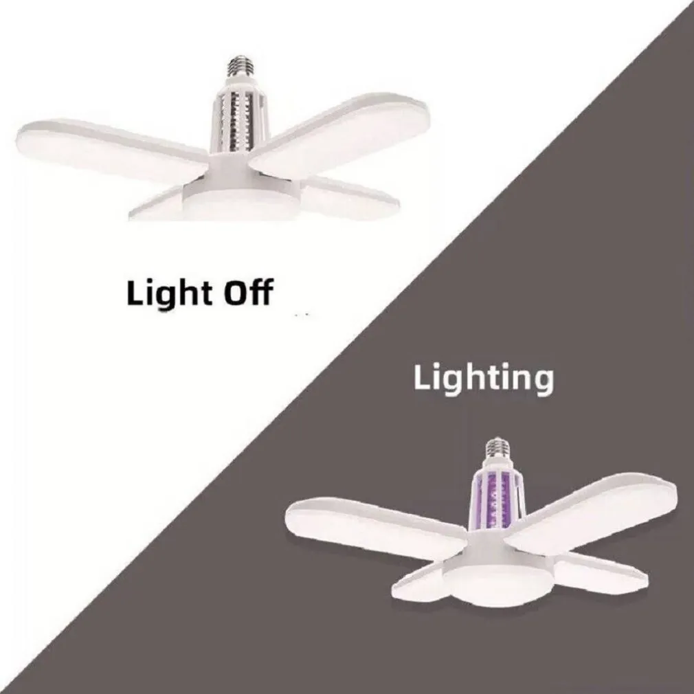 LAMPADA PLAFONIERA CON ATTACCO E27 LUCE LED ATTIRA ZANZARE KILLER ZANZARIERA