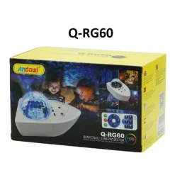 LAMPADA PROIETTORE STELLA LED CON TELECOMANDO RGB Q-RG60 ALTOPARLANTE WIRELESS