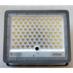 LAMPADA STRADALE 450W LED CON PANNELLO SOLARE PROIETTORE IP CAMERA WIFI Q-SX77