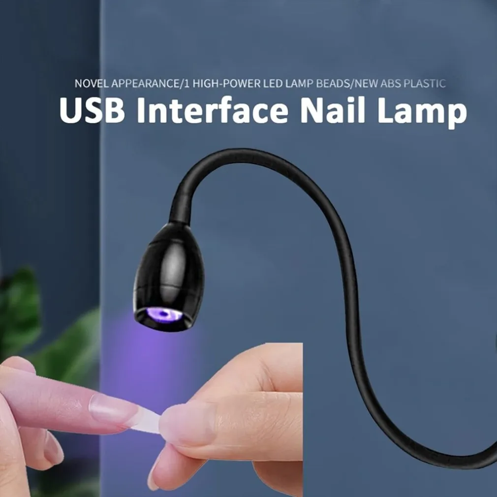 LAMPADA UNGHIE UV 3W LED USB TESTA REGOLABILE GEL COLLA UV PROFESSIONALE MANICURE