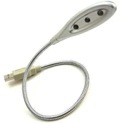 LAMPADA USB A LED LUCE NOTEBOOK NETBOOK PC SNODABILE CON SNODO FLESSIBILE 5V 3W