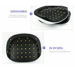 LAMPADA UV A LED PER UNGHIE FORNETTO PROFESSIONALE 72W GEL SEMIPERMANENTE SUN