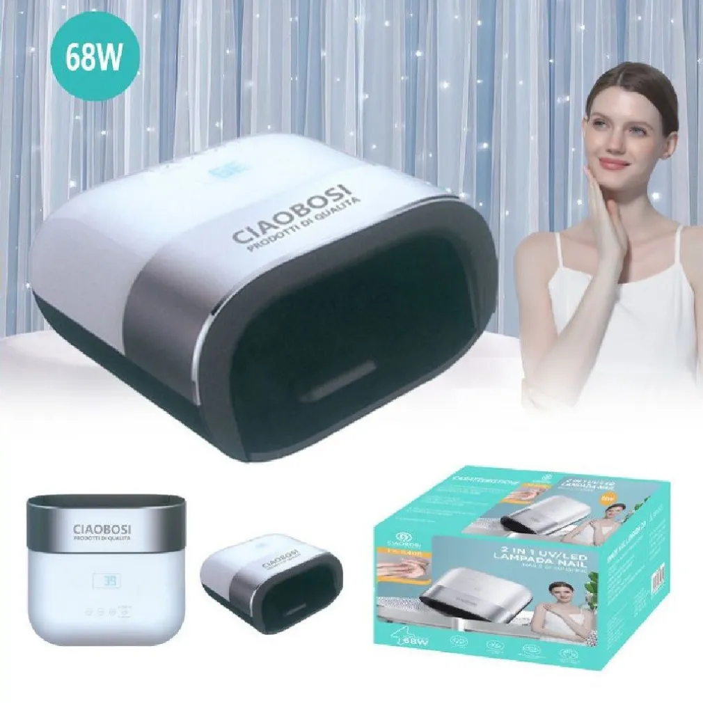 LAMPADA UV LED 68W FORNETTO PER RICOSTRUZIONE UNGHIE GEL SMALTO NAIL ART TX-8488