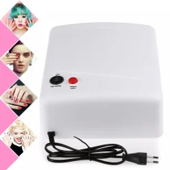 LAMPADA UV RICOSTRUZIONE UNGHIE GEL FORNETTO 36W LED 4 BULBI CON ACCESSORI NAIL