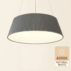 LAMPADARIO A LED 36 WATT 3240LM IP20 A SOSPENSIONE GRIGIO TECNOLOGIA CCT SWITCH B83-G3C