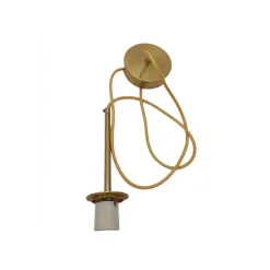 LAMPADARIO A SOSPENSIONE ORO CON SFERA VETRO BIANCO ATTACCO E27 MODERNO MINIMAL 33504