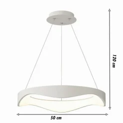 LAMPADARIO A SOSPENSIONE LED ONDA 38W ULTRA MODERNA 3 COLORAZIONI DI LUCE A67-3C