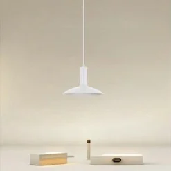 LAMPADARIO A SOSPENSIONE MODERNO CON PARALUME SEMISFERA IN FERRO BIANCO E27 33788