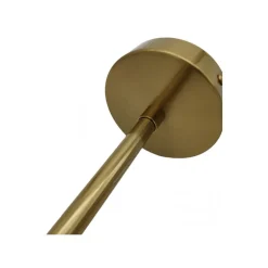 LAMPADARIO A SOSPENSIONE ORO CON 2 SFERE IN VETRO BIANCO OPACO ATTACCO G9 E27 33481