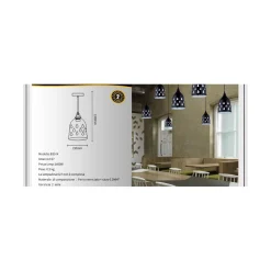 LAMPADARIO A SOSPENSIONE DA SOFFITTO TRAFORATO E27 PUNTO LUCE BIANCO E NERO