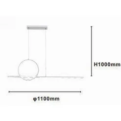 LAMPADARIO A SOSPENSIONE LED 48W DESIGN CERCHIO LINEA BIANCA IP20 LUCE 6500K 33580