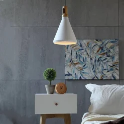 LAMPADARIO A SOSPENSIONE STILE INDUSTRIALE IN METALLO PENDENTE A CONO E27 A94