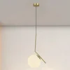 LAMPADARIO A SOSPENSIONE ATTACCO E27 ORO CON SFERA IN VETRO MODERNO MINIMAL 32828