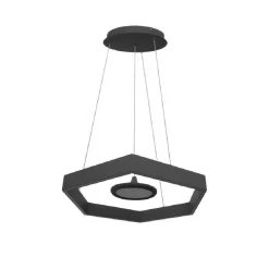 LAMPADARIO A SOSPENSIONE 34WATT LED ROMBO GRIGIO TONO BIANCO FREDDO 6500K LP-07G