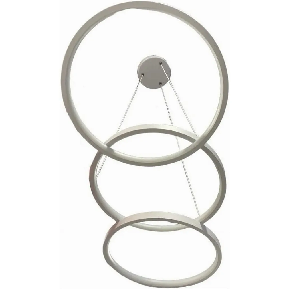 LAMPADARIO A SOSPENSIONE DA SOFFITTO 3 ANELLI TRE TONALITÀ DI COLORE 40W B63-B3C