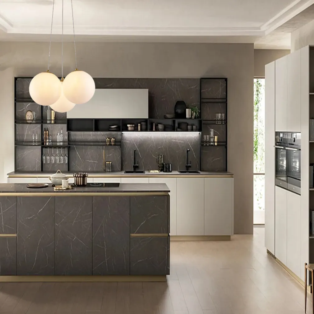 LAMPADARIO A SOSPENSIONE BRONZO LAMPADA MINIMAL DA SOFFITTO CON 3 SFERE ATTACCO G9 LP-84-3