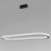 LAMPADARIO A SOSPENSIONE LED 82 W OVALE LAMPADA ORIZZONTALE CRISTALLO NERO 31982