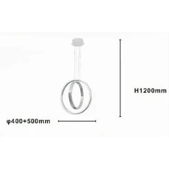 LAMPADARIO A SOSPENSIONE LED 64W CIRCOLARE EFFETTO CRISTALLO MODERNO BIANCO 32156